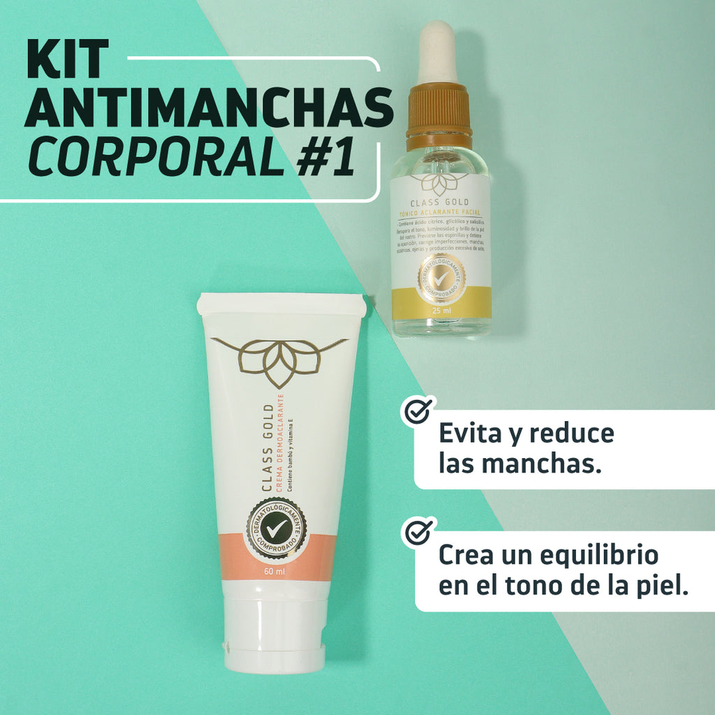 Class Gold Cosmetics Crema corporal Dermoaclarante, crema natural para la  piel con vitamina E